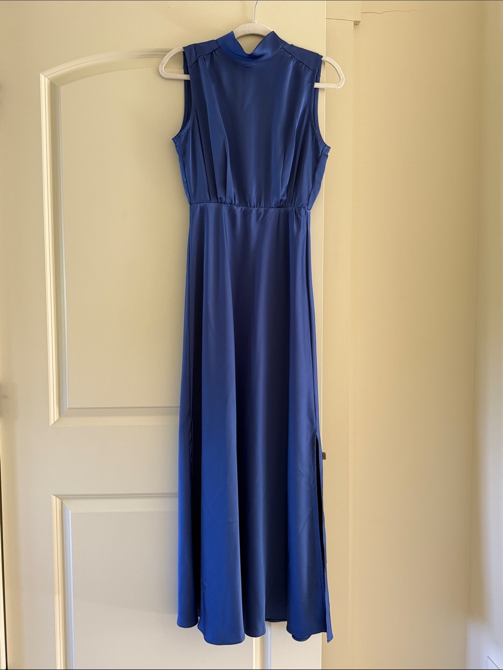 Lulu's Sleeveless Cobalt Blue Maxi Dress